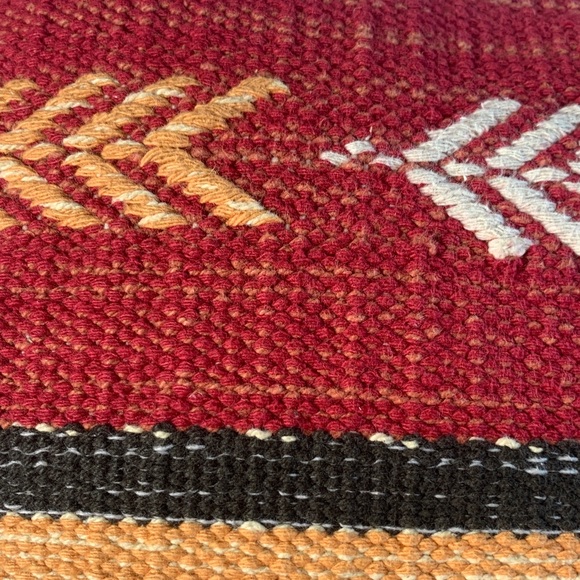 Southwestern style woven pillow pink, red, and yellow - Picture 5 of 5